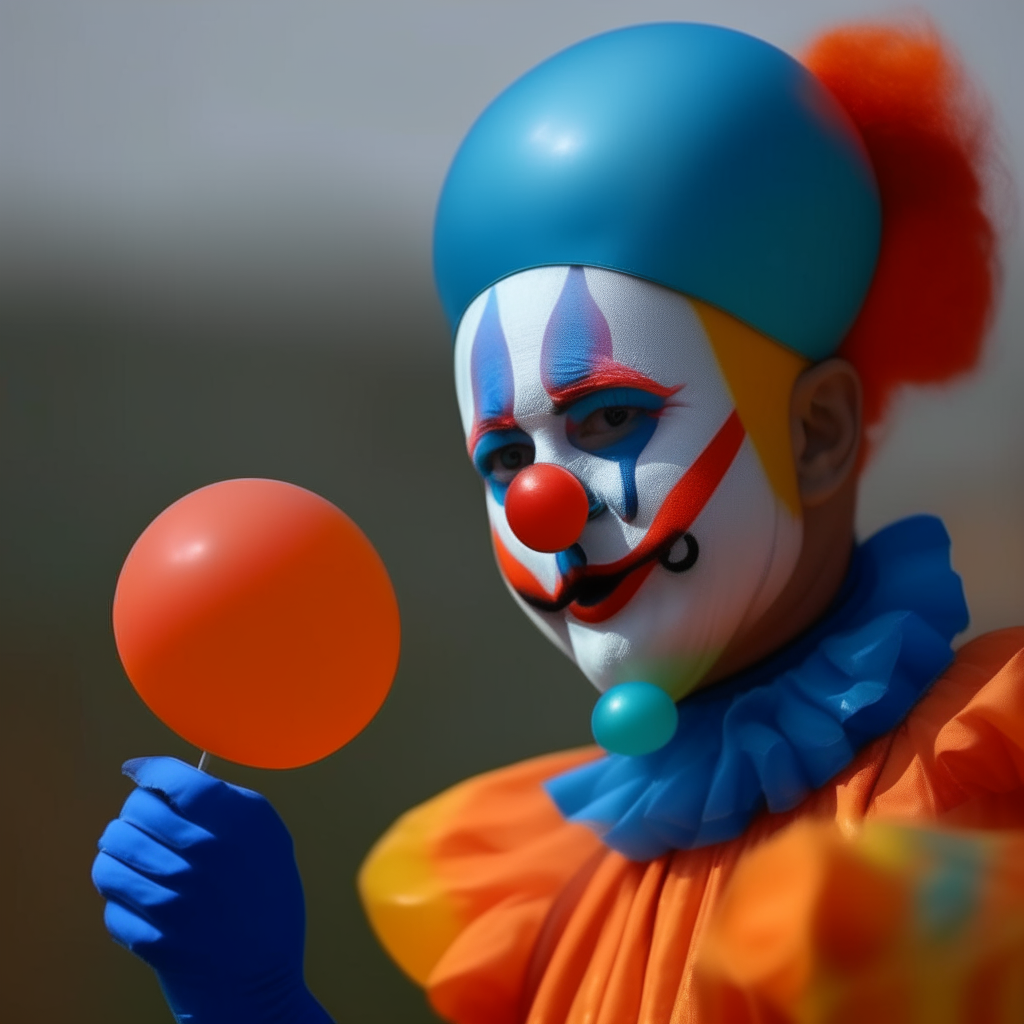 Un pez payaso nadando, enfocándose en su cuerpo anaranjado y azul