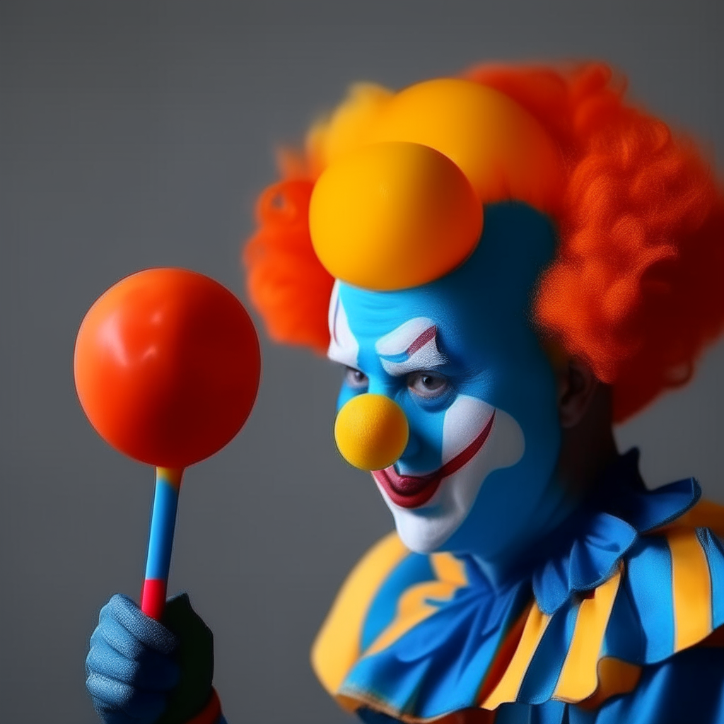 Un pez payaso anaranjado y azul nadando