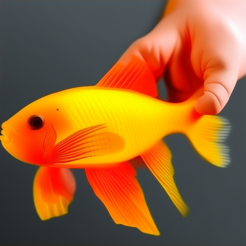 Un pez nadando, destacando su cuerpo anaranjado y amarillo