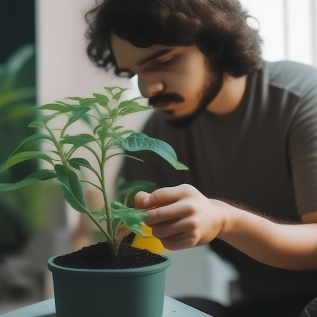 uma abelha voando sobre plantação 