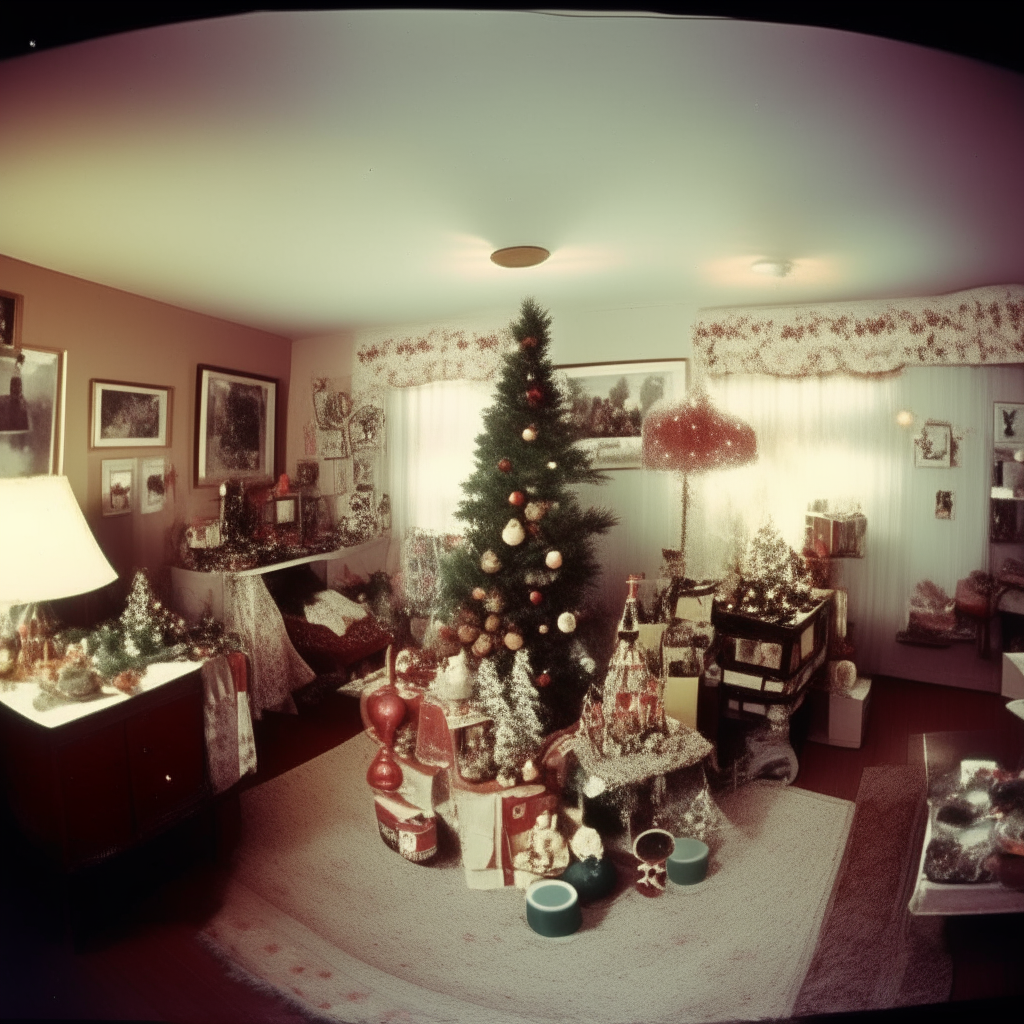 wide angle vintage christmas.
