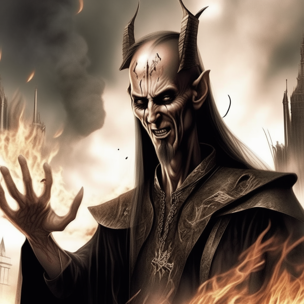 Nergal depicted as a god saying let the cities of evildoers be destroyed and let me annihilate them