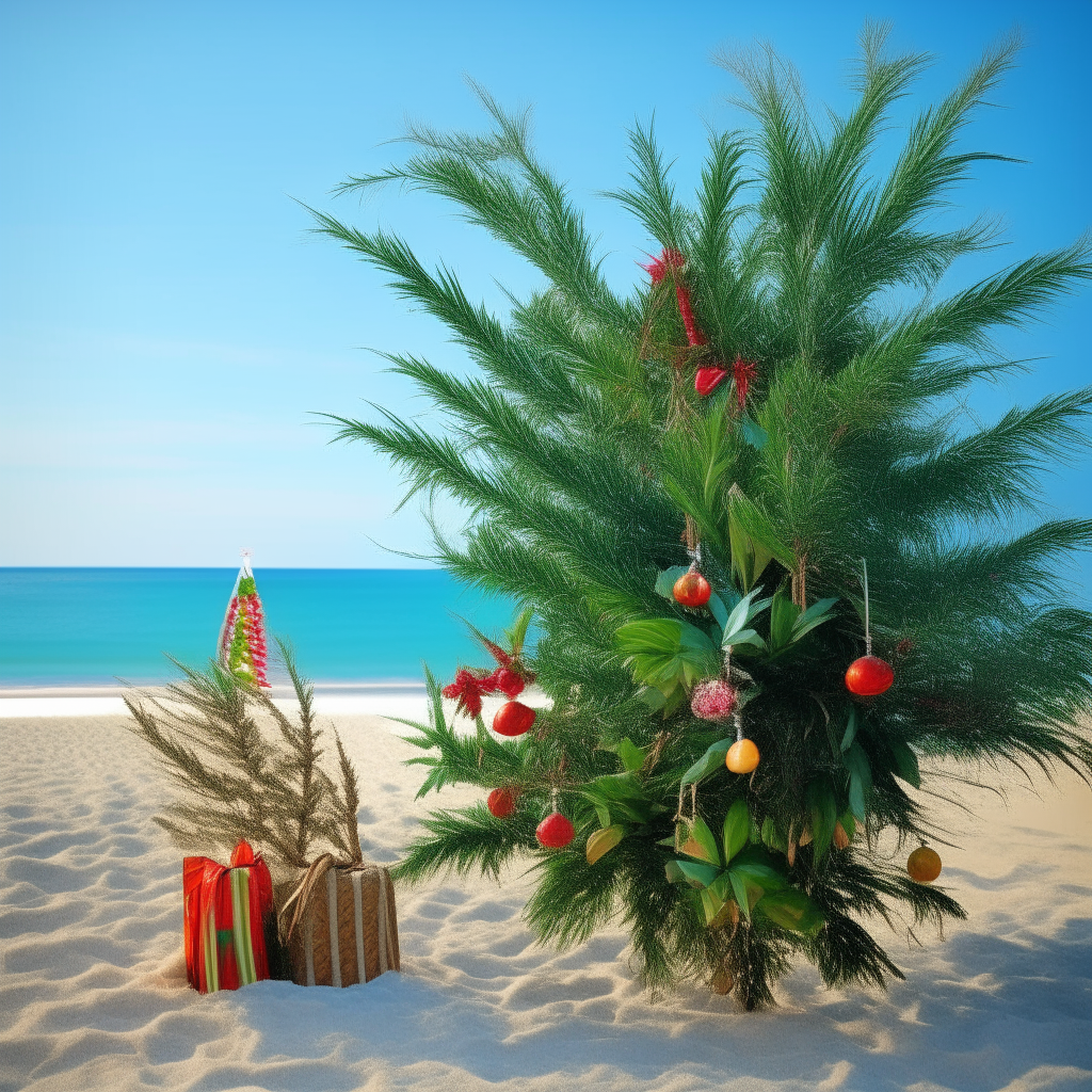 A tropical Christmas by the beach
