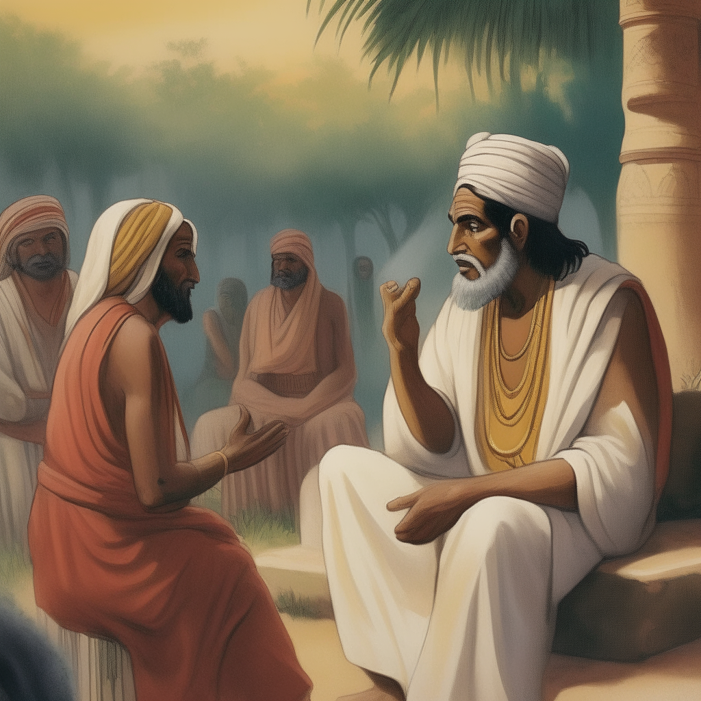 King Lahma only listening to his wife Lahama's advice while sages come and go