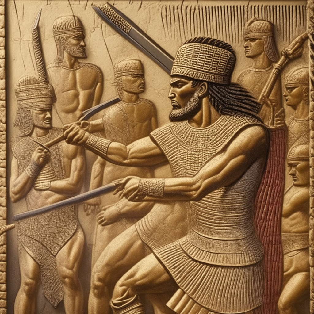 A prince being the first to use forbidden terror weapons in ancient Sumerian times
