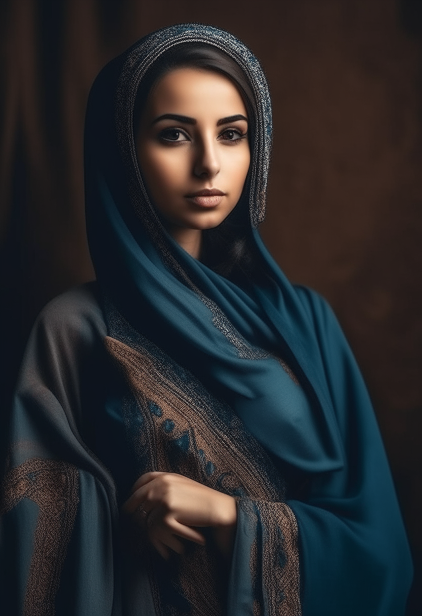 woman wearing modest Arabian dress