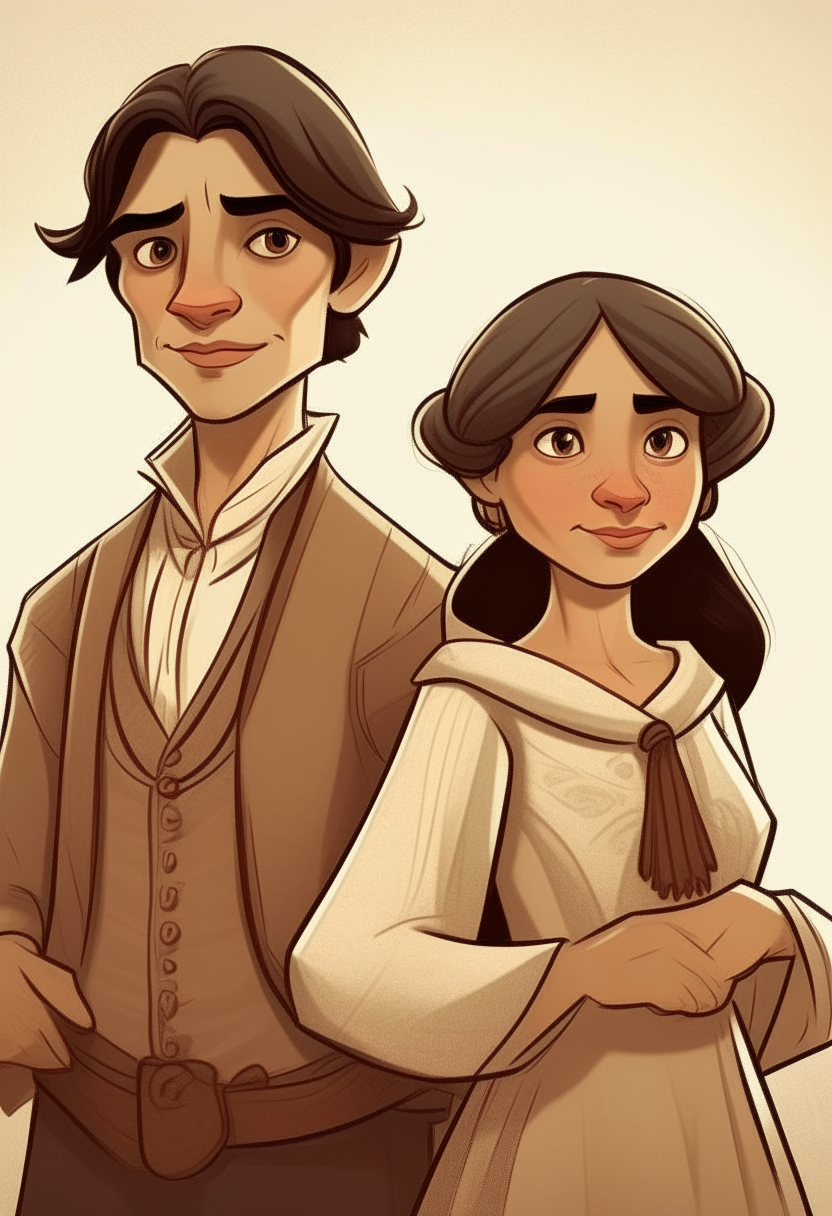 3.	Desenvolva uma imagem que ilustre os personagens principais, como Maria e José, de maneira única e inovadora.