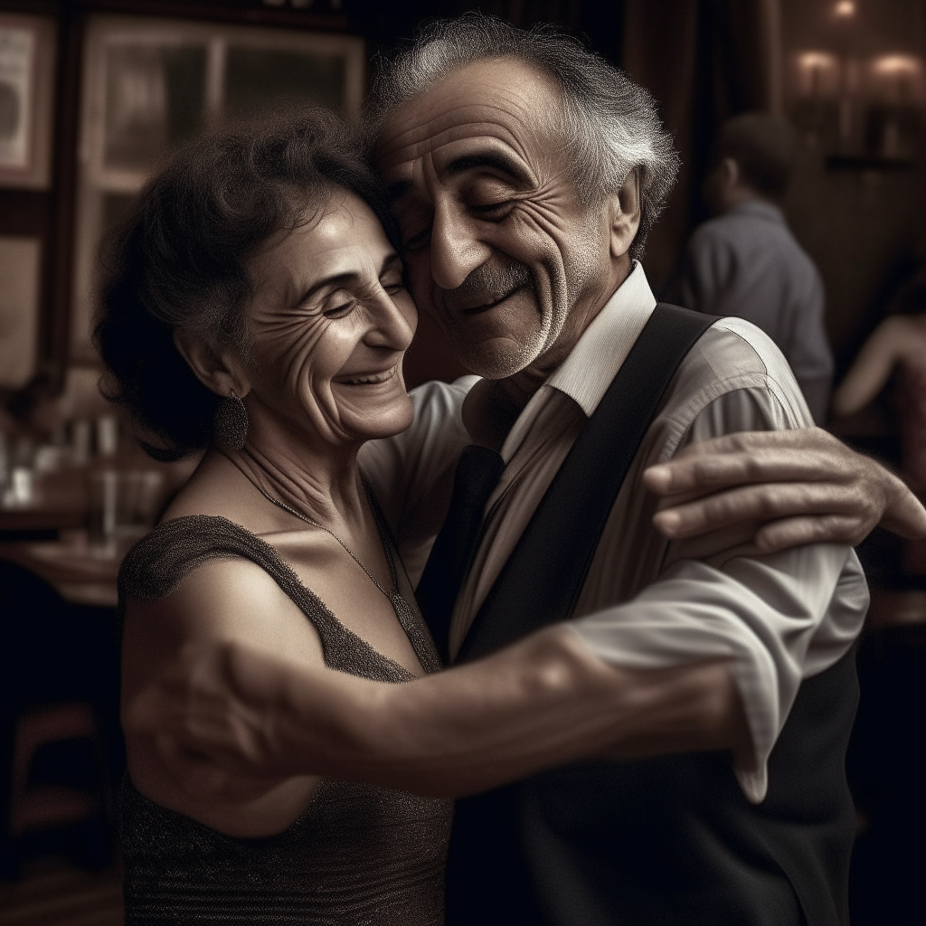 Un retrato del 'rioba' bailando tango apasionadamente