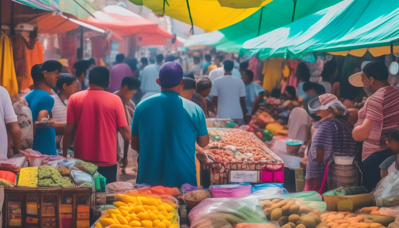 people making money in a market