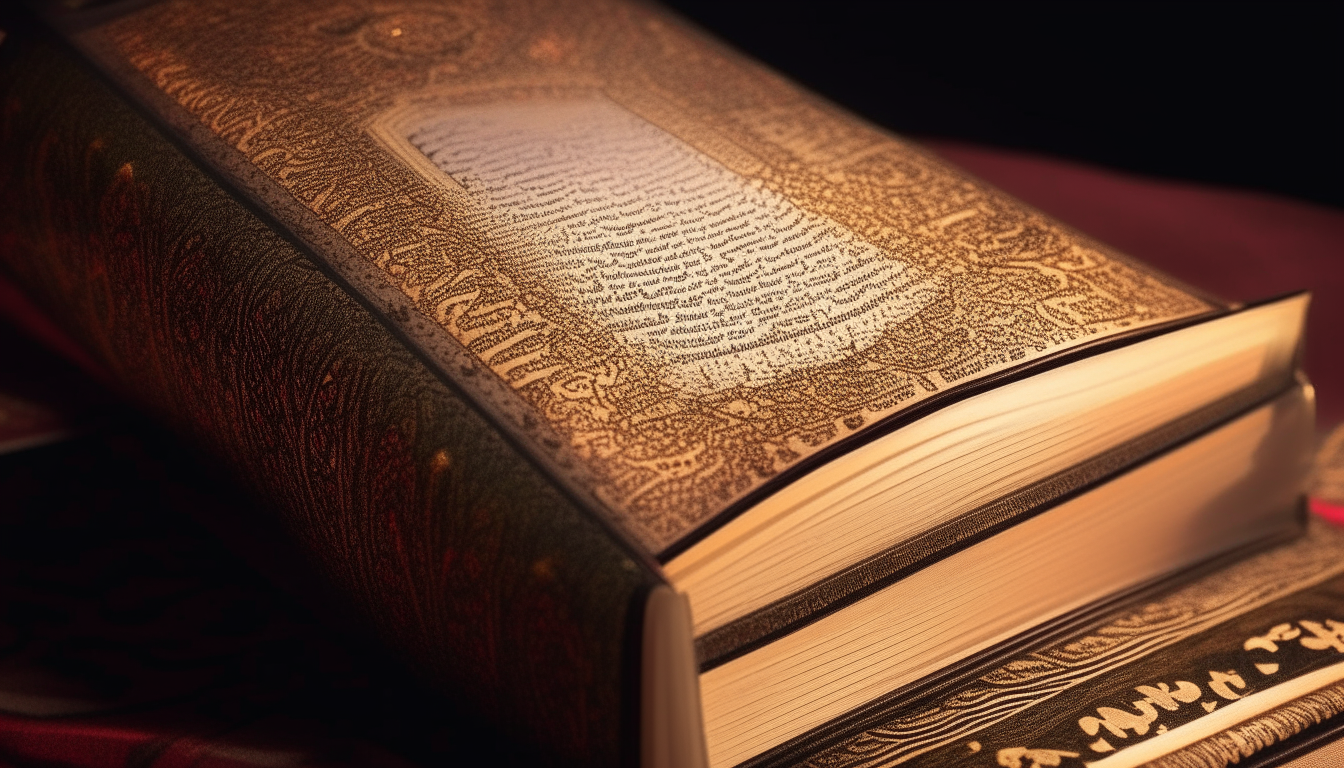 The Koran, shows a complete book, full of charm