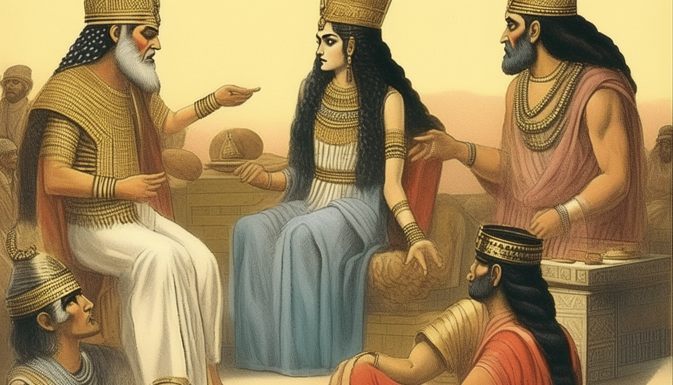 The Sumerian king Anshargal decrees the Law of Seed, making his son with Queen Kishargal the heir despite not being firstborn