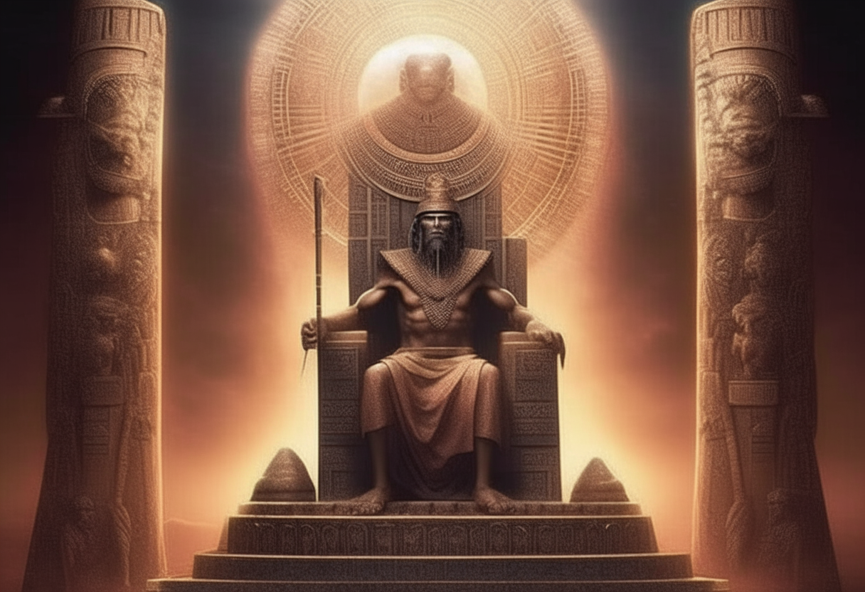 I am descended from his seed, and therefore the Nibiru throne is rightfully mine. Alalu sitting on the Nibiru throne claiming his right