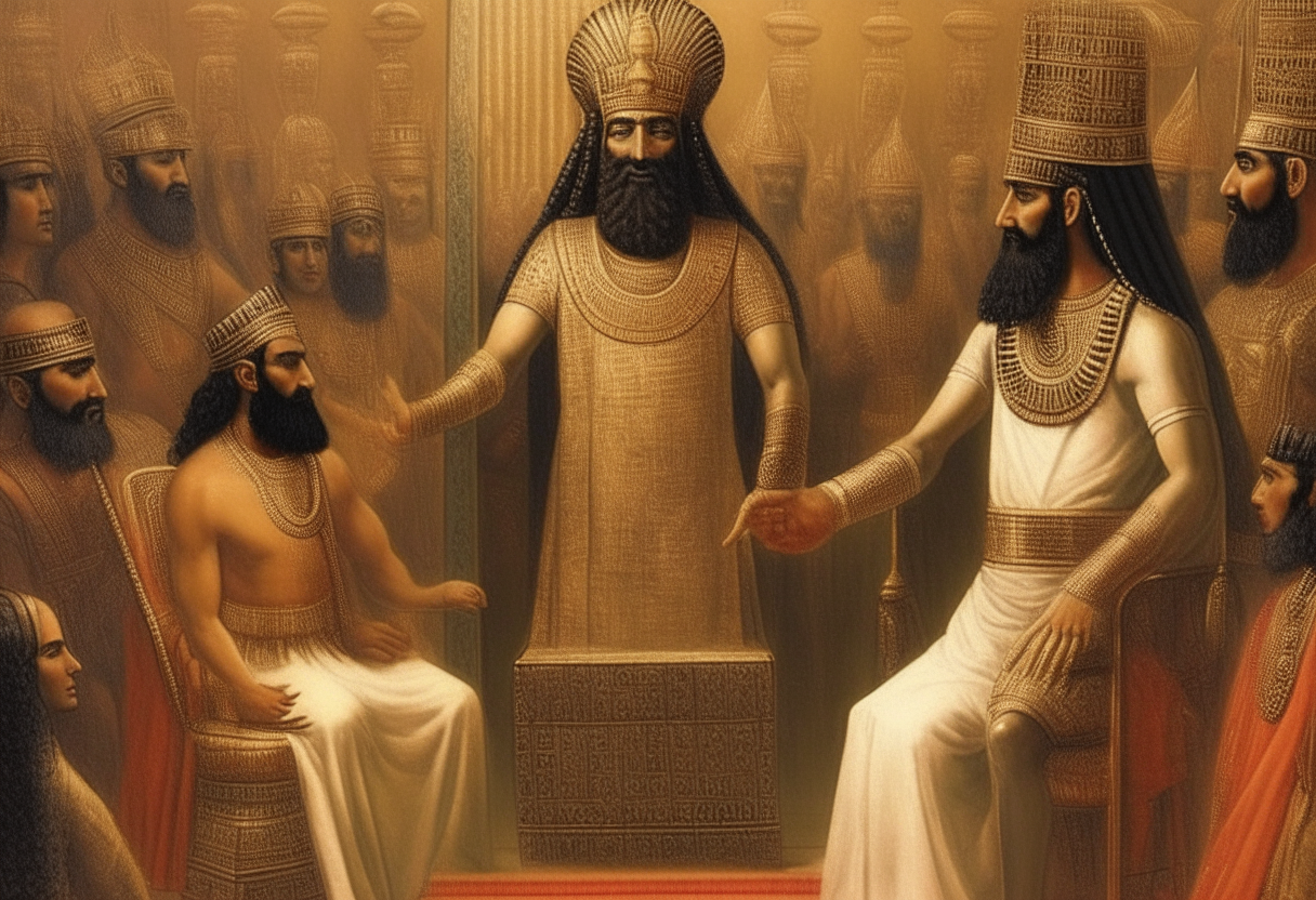 Alalu being crowned King of Nibiru by a Sumerian high priest