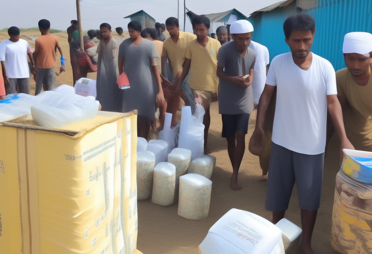 Anu helped organize food and water distribution