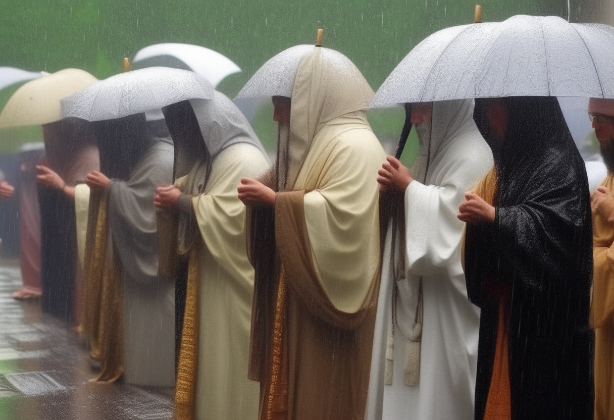 The priests pleaded to the gods for rain