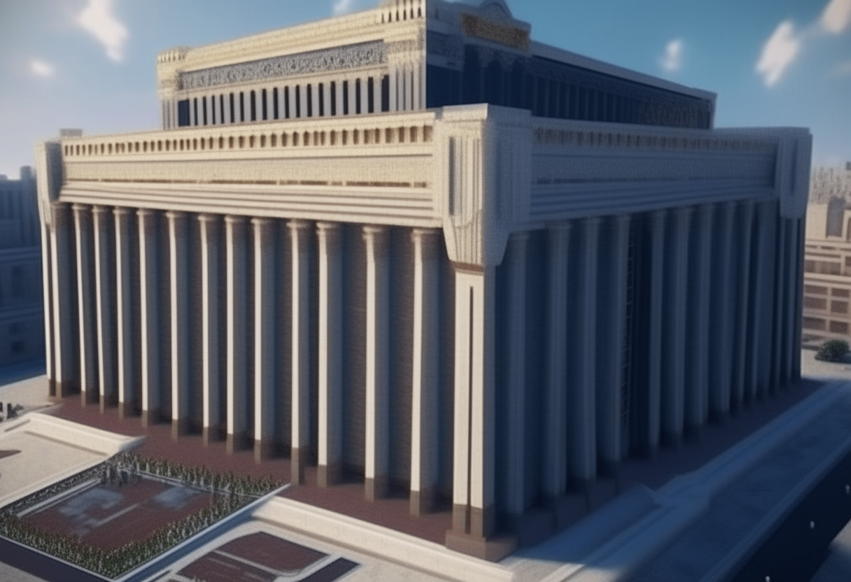 Facing economic troubles from heavy taxes, Xerxes invested in huge building projects and infrastructure as ruler, 3D rendering