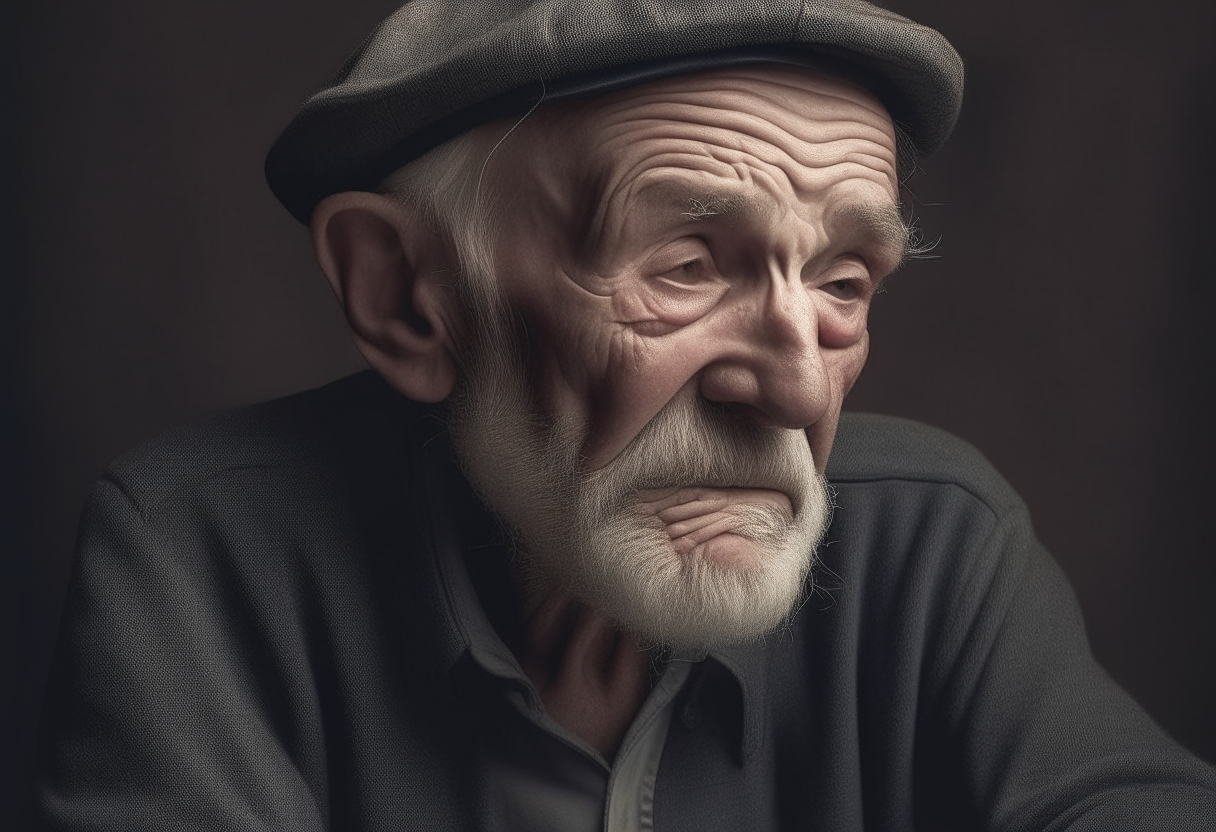 A sad old man