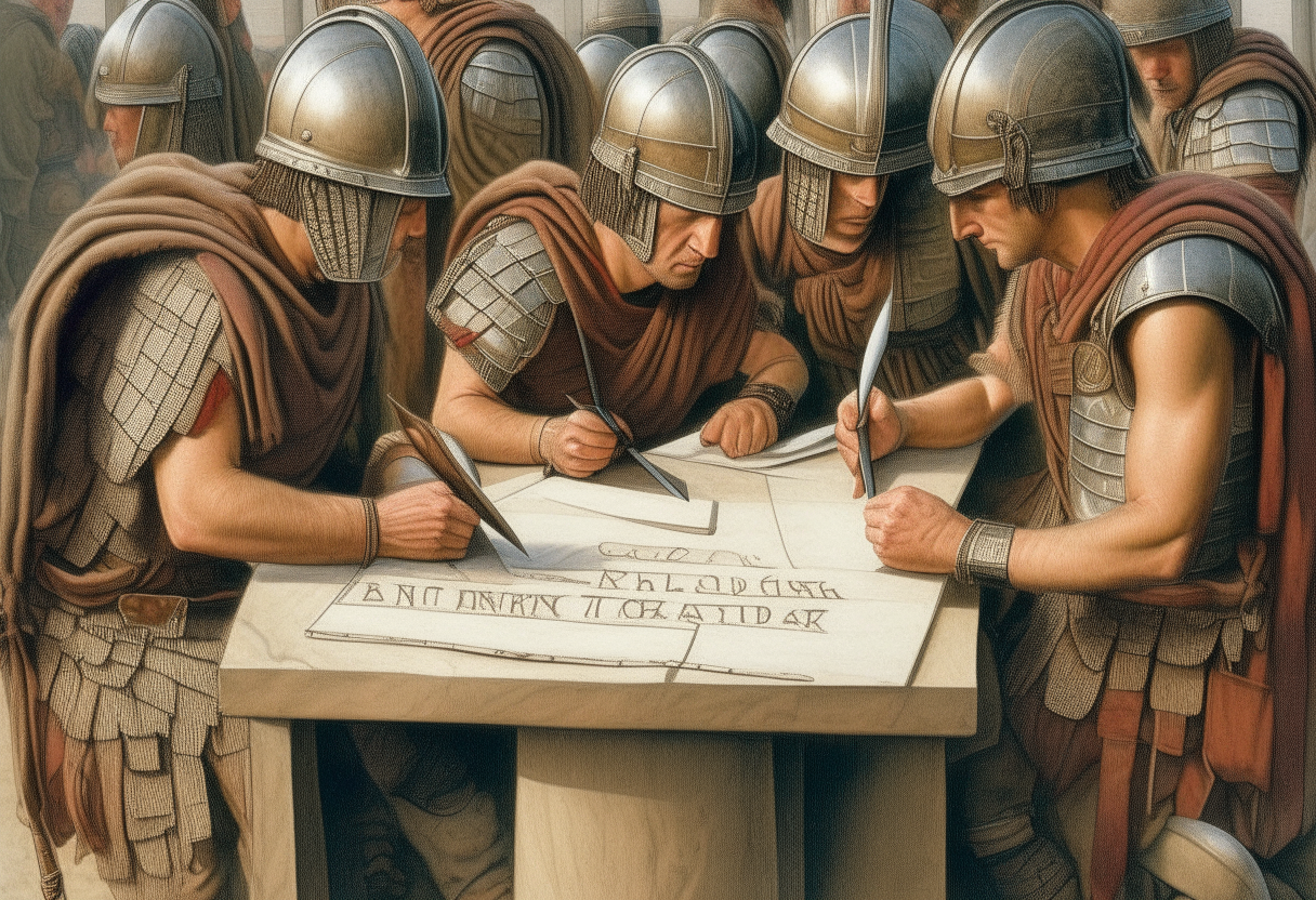 Roman soldiers writing about Celtic warrior tactics and beheadings