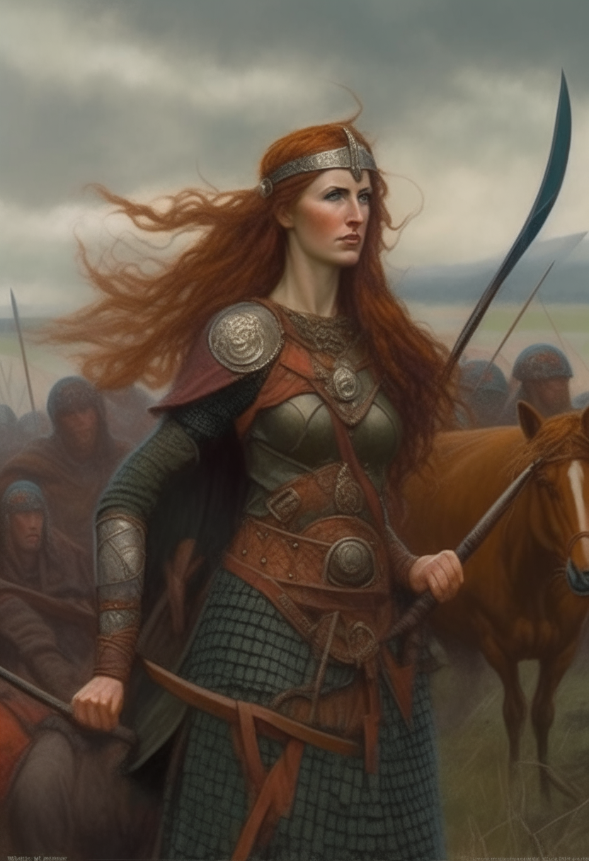 Boudica depicted in Celtic art and legends through the ages
