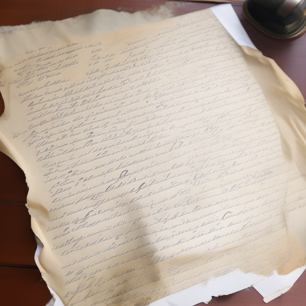 The original paper with a response letter laid on top