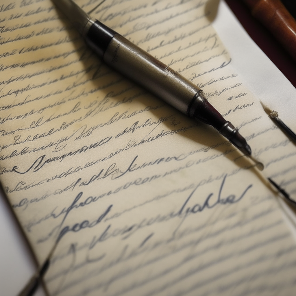 A handwritten letter responding to the questions on the paper
