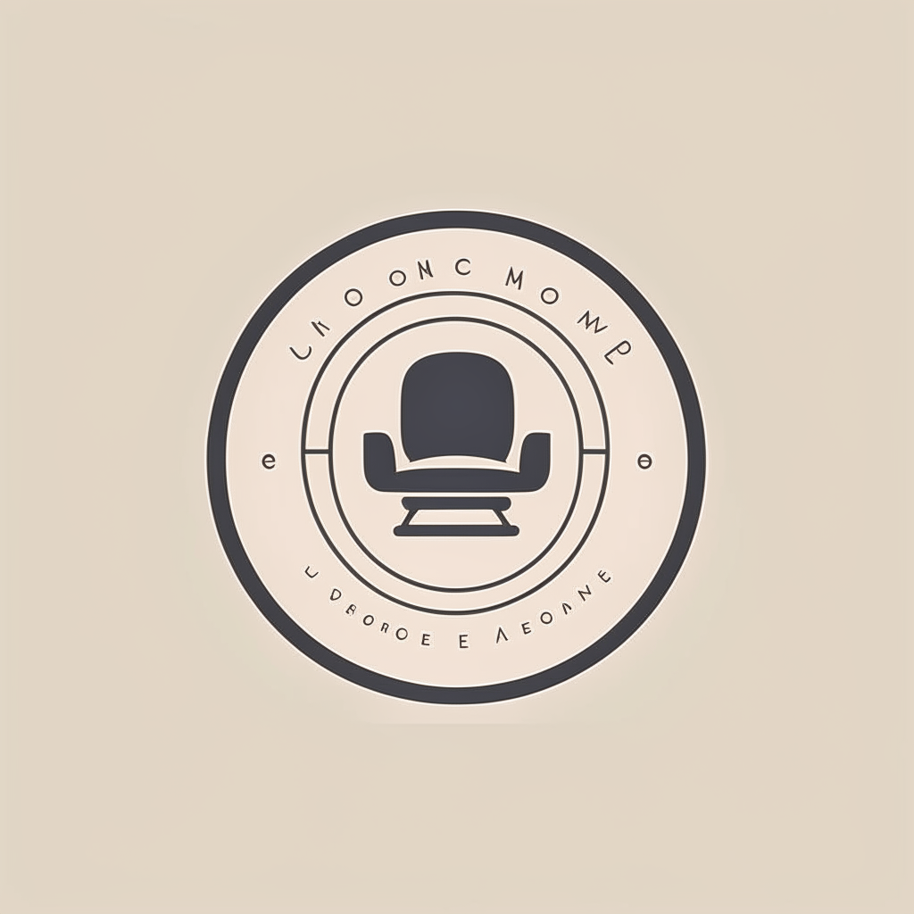 A versatile logo for an interior design business using typography and a simple icon that conveys innovation through balanced, comfortable design