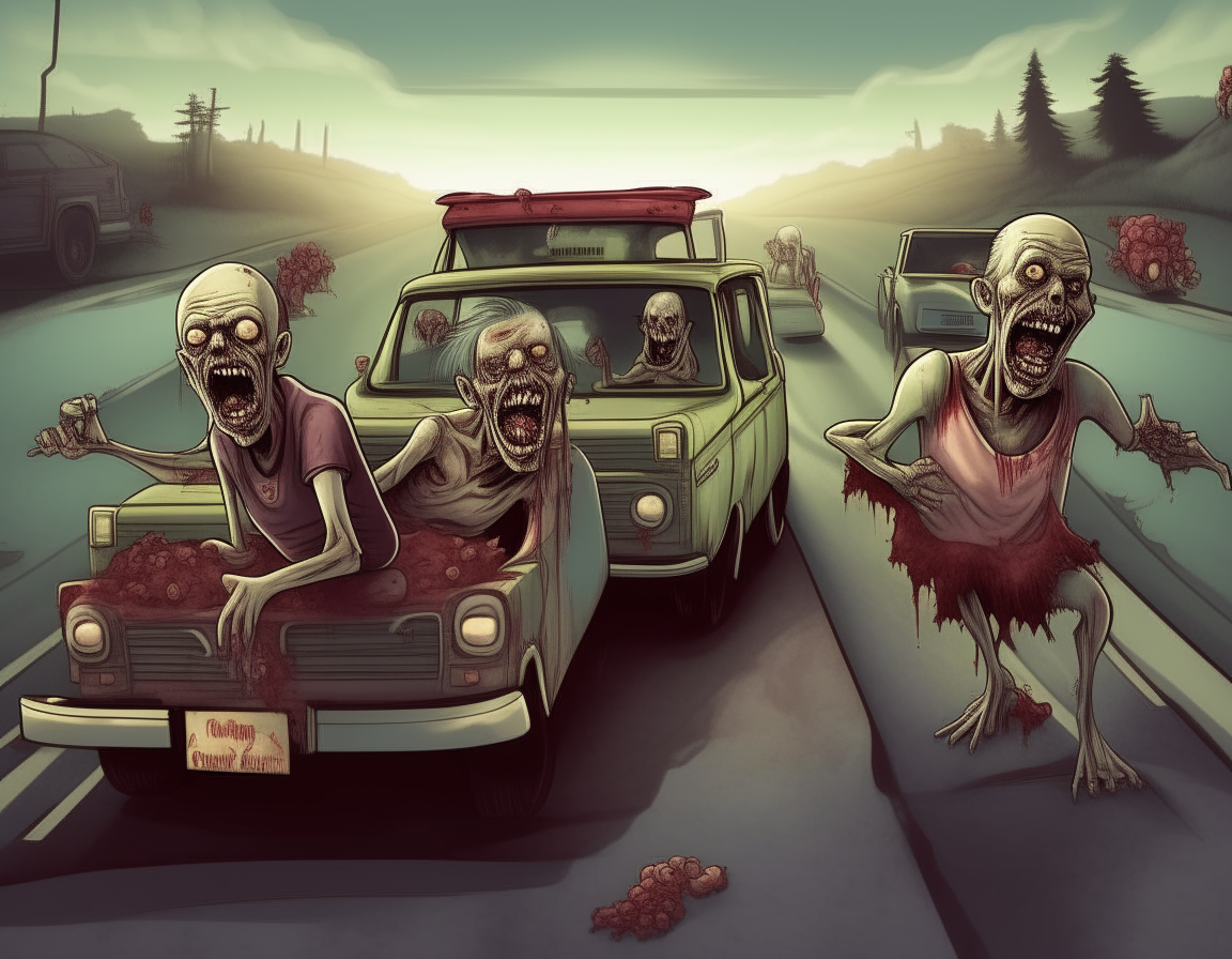 Zombies  on the road