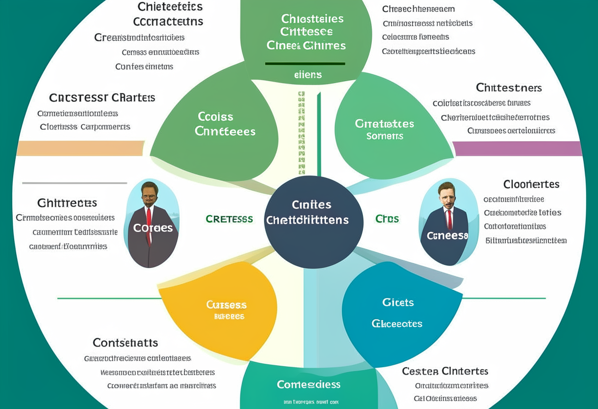 A Venn diagram comparing traits of company CEOs and country presidents or prime ministers. For CEOs: focuses on profits, shareholders, innovation. For leaders: focuses on citizens, policies, diplomacy.