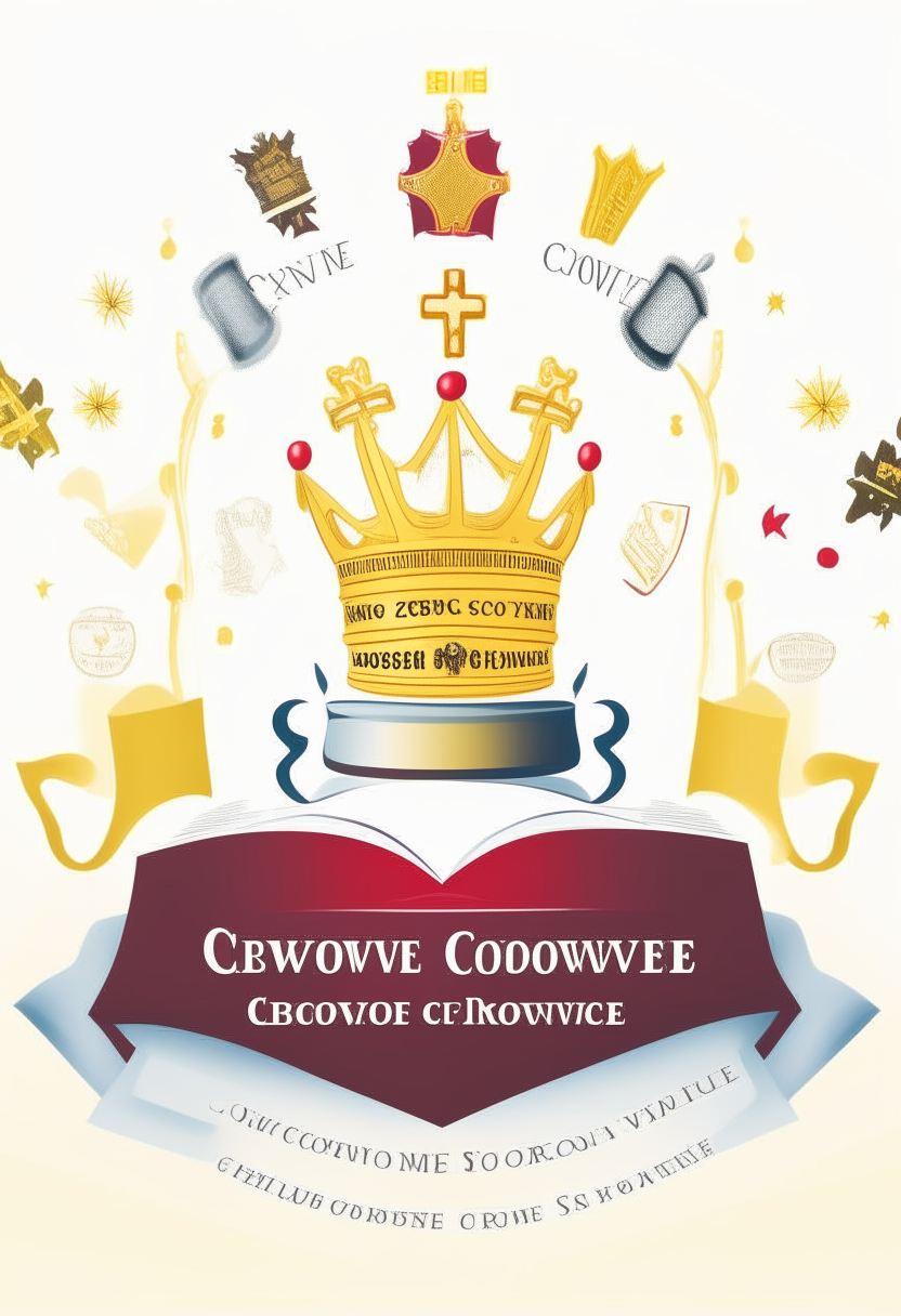 "Create a visual representation of the phrase: 'Knowledge crowns efforts with success.' Explore symbolic elements that convey the idea of achievement through the pursuit of knowledge, highlighting the journey of learning as a coronation of efforts towards success."