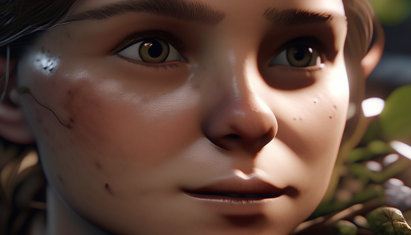 3d animation, personality: [Shift the focus to Anaya's face, portraying a mix of curiosity and doubt. Her brows are slightly furrowed as she examines her bag of seeds. The camera captures this moment of hesitation, emphasizing the challenges Anaya- a girl  might face on her journey of growth and discovery.] unreal engine, hyper real --q 2 --v 5.2 --ar 16:9