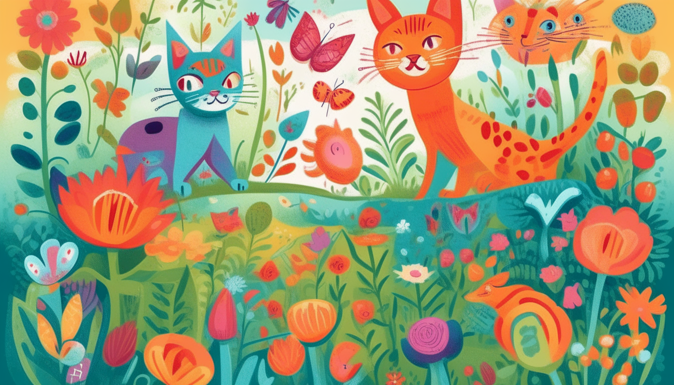 Envision an adorable setting with playful kittens, vivid text, and a lively vibe that captivates viewers from the start!