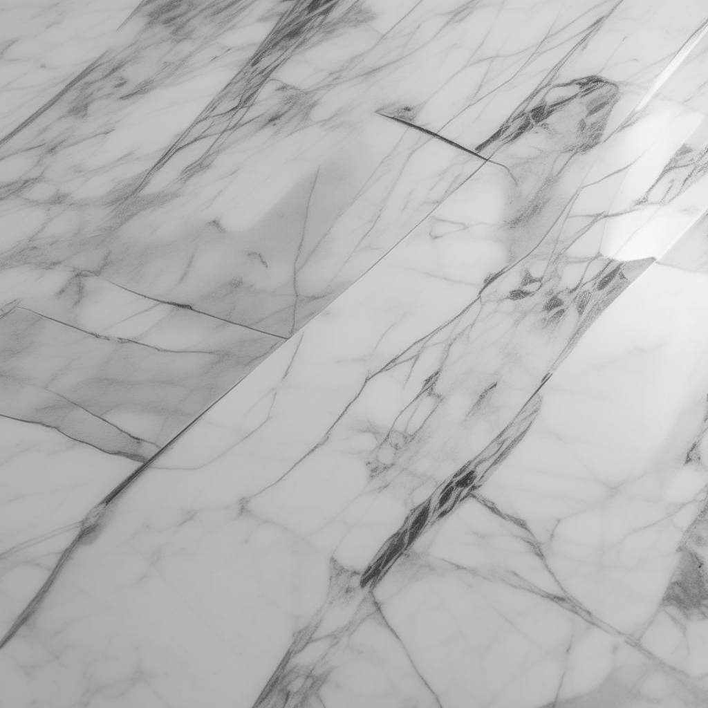 a slab of luxurious White Carrara marble with veined patterns
