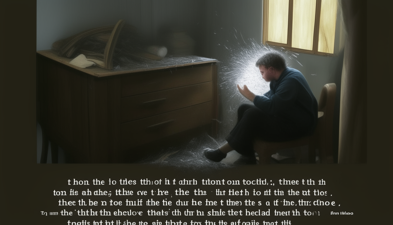 John tried with all his might to resist the pull that was pulling him towards the mirror, but the supernatural force was stronger than him. His nails dug into the furniture and he tried to cling to it, but all his efforts failed.