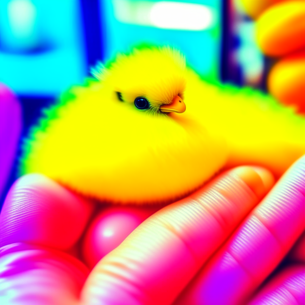 My little yellow chick
It fits here in my hand (in my hand)
When you want to eat animals
With his little feet he scratches the ground