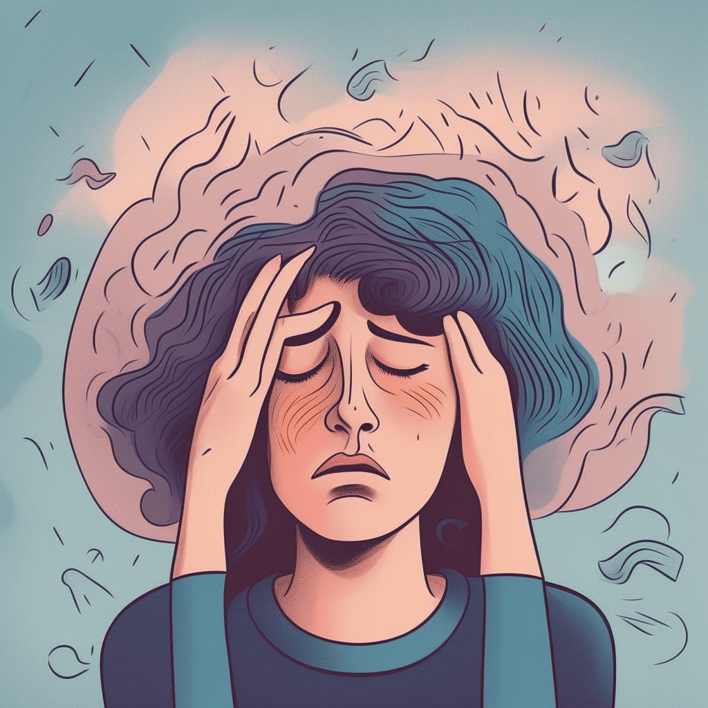 MindShift CBT Instagram post about challenging anxious thoughts