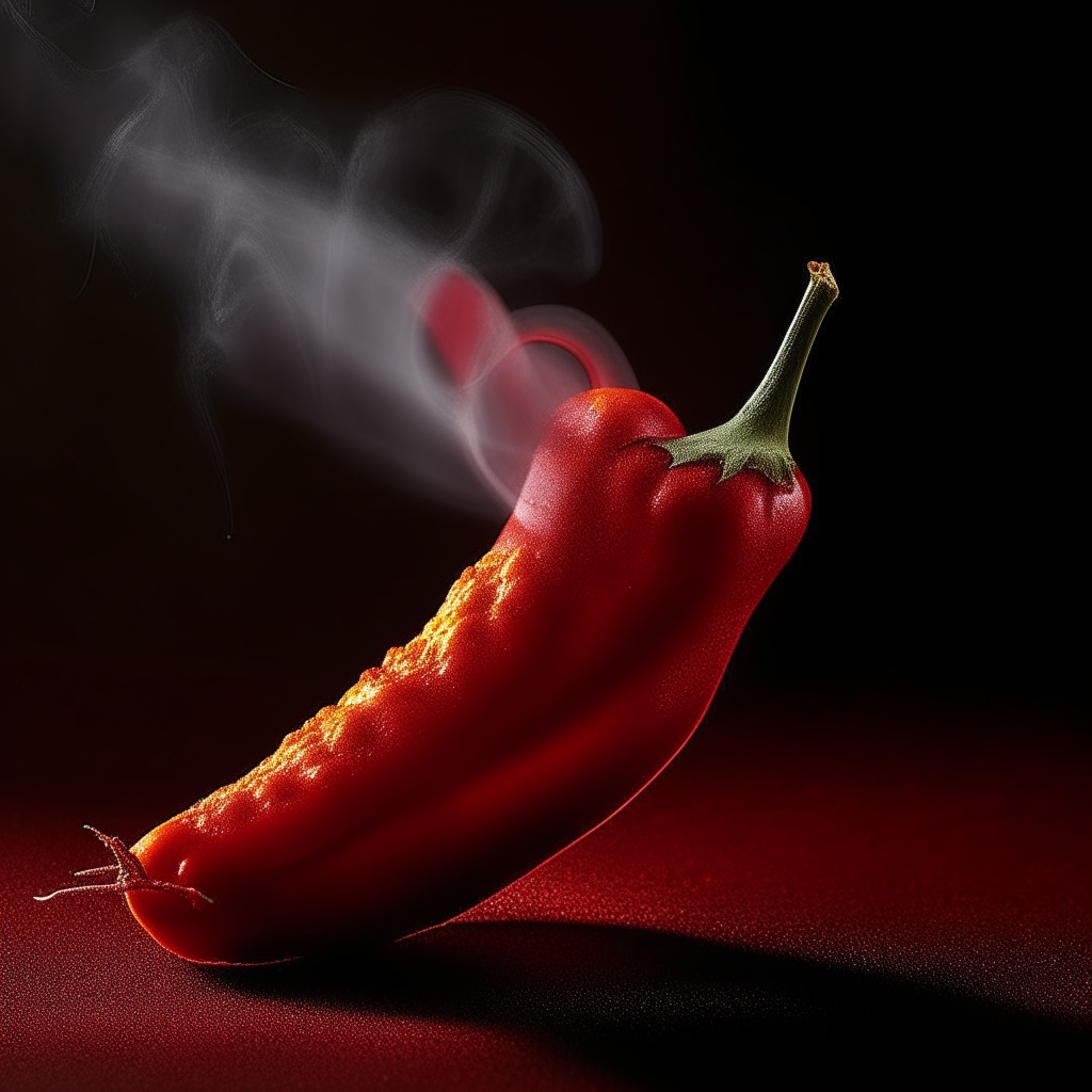 chili red steaming hot.