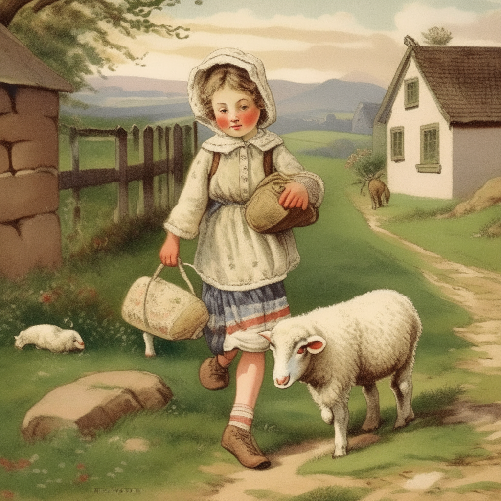 Mary and little lamb return home together after school that day