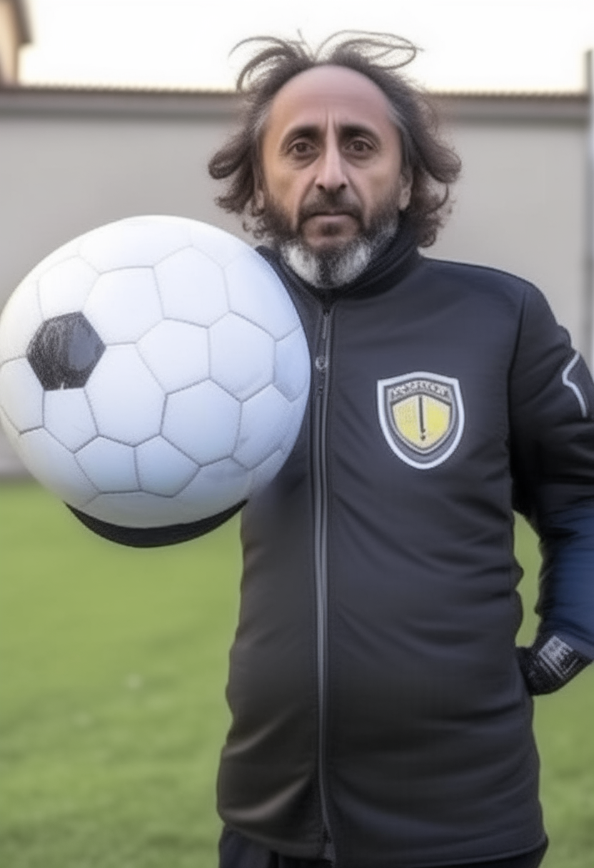 un calciatore ira un pallone e fa goal
