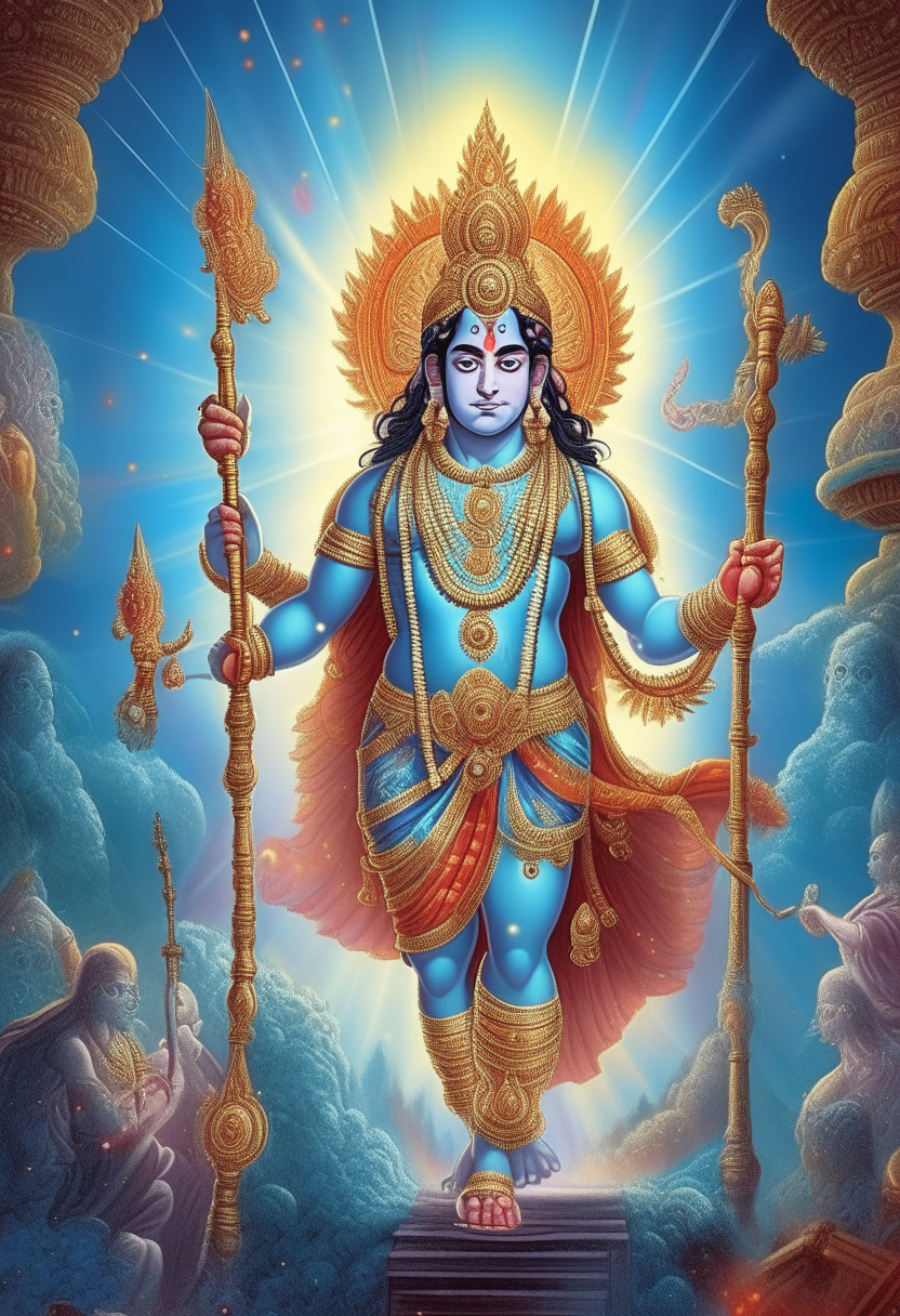 Bhagwan Vishnu avatar Narsimha Bhagwan ki Bal roop picture 3D