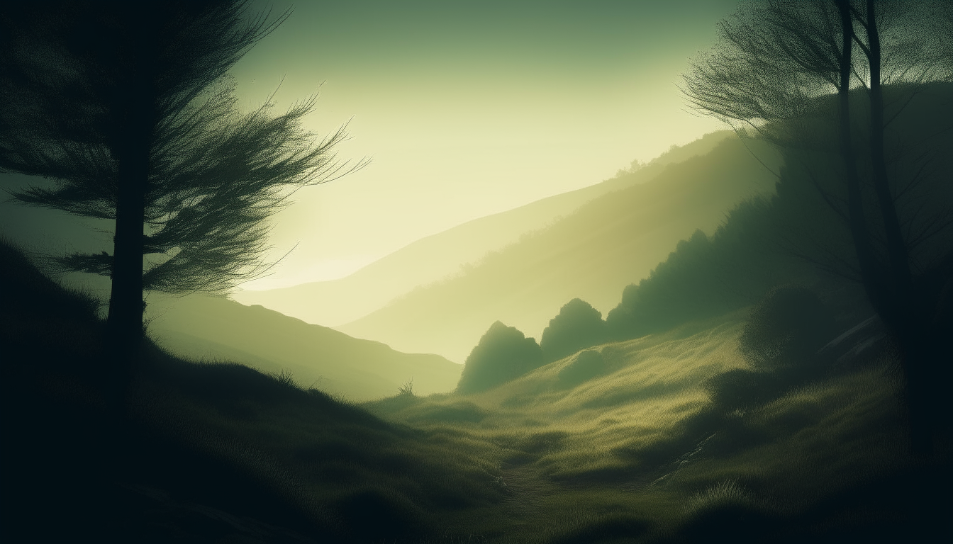 A lighter version of the second landscape image, with brighter lighting