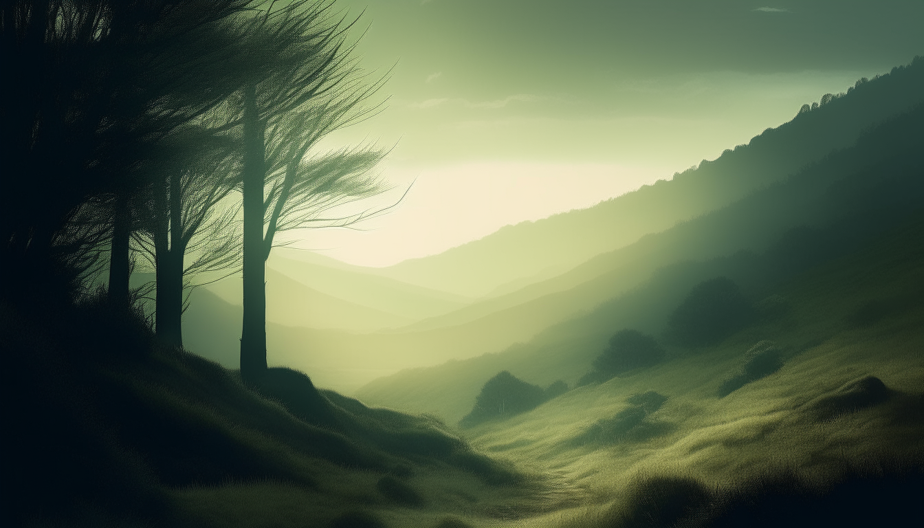 A lighter version of the second landscape image, with brighter lighting
