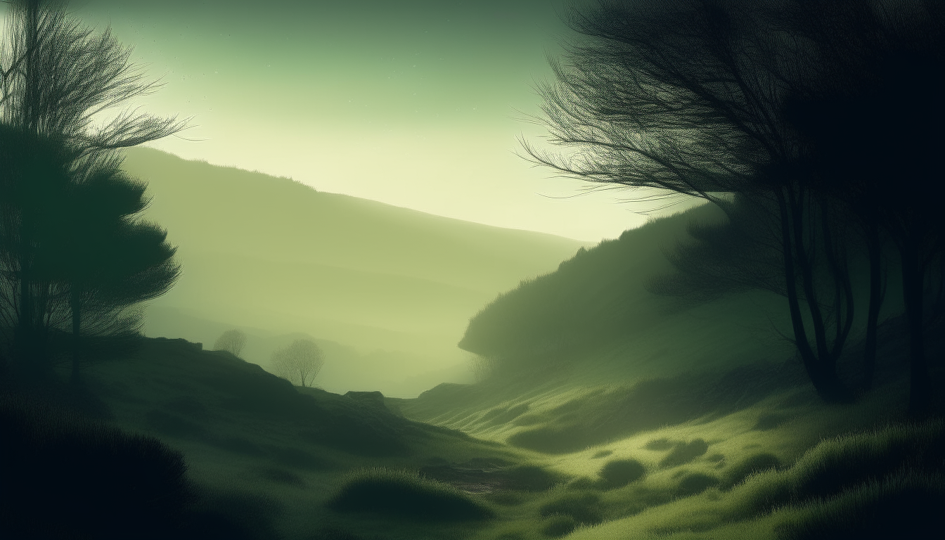 A lighter version of the second landscape image, with brighter lighting