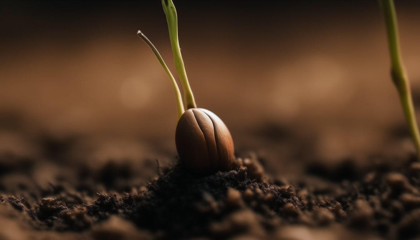 Picture a small, dormant seed nestled in the rich soil, waiting patiently for its journey to begin.