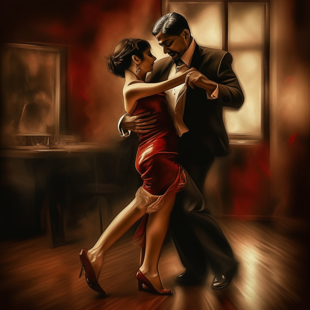 A dancing tango