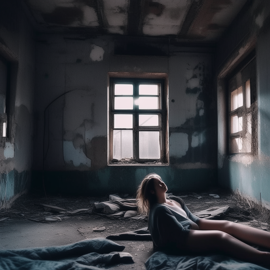 A woman wakes up alone in an abandoned building