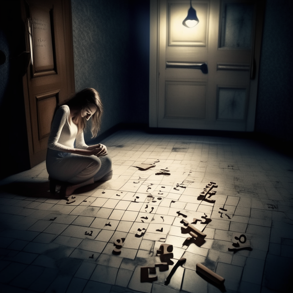 She sees a note on the floor - 'Find the keys before midnight'
