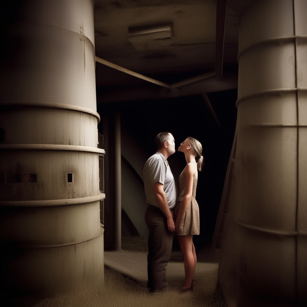 The man whispers 'They're keeping her in the old silo'