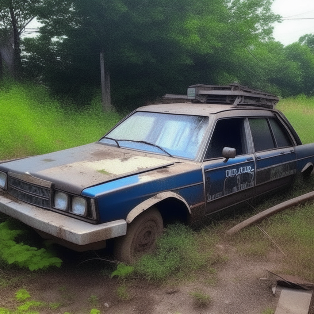 It gets quiet, they emerge to find an abandoned police car