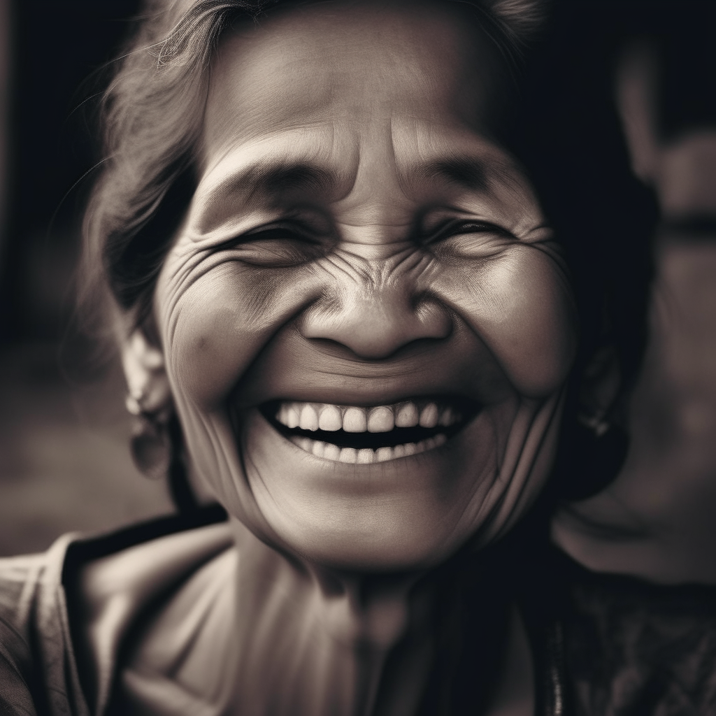 The woman smiles, grateful the nightmare is over