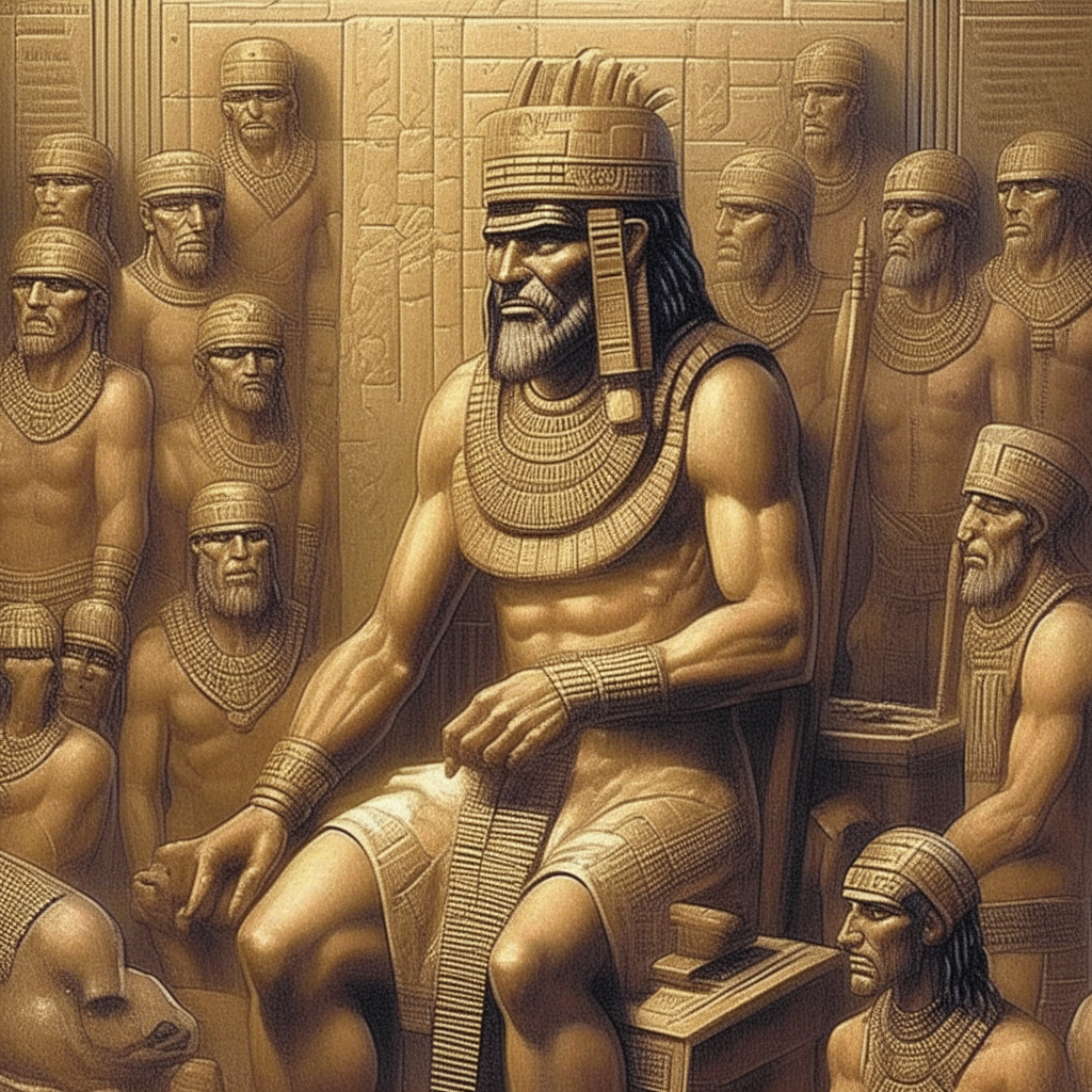 The Annunaki leader Enki suggested creating humans to help with the mining, and humans were born through genetic engineering